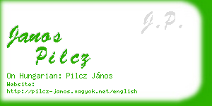 janos pilcz business card
